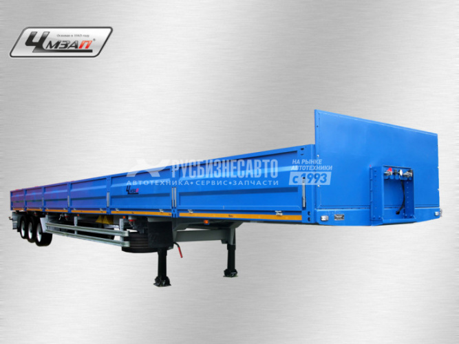 Купить ЧМЗАП 99064-031-ПМ43-02 П/п бортовой, ССУ1300, 3-осн, 13,5м борт, стаканы под коники, БЕЗ КОНИКОВ в компании Русбизнесавто - изображение 1
