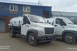 АЦ пищевая ГАЗ-C41R13 (4,2 м3, 2 отсека, ТМД-ЦП-4.2/2-01)